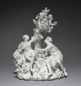 Bacchus a Venus, výrobce Tournay Factory, Belgie, kolem roku 1755 od Friedrich Elias I Meyer