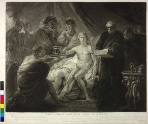 Alexandr Veliký a jeho lékař Filip od Friedrich Heinrich Fuger