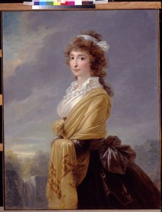 Portrét hraběnky Elisabeth von Thun Hohenstein (1764-1806) - obraz Heinricha Friedricha Fuegera (1751-1818), huile sur toile