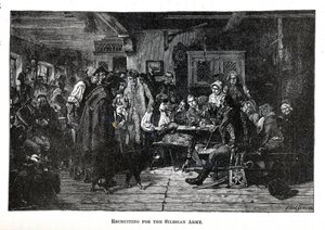 Nábor do slezské armády, 1882 od Friedrich Hiddemann