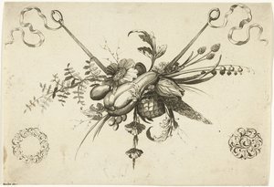 Festival s květy, bladeren a vruchten Různé nové ozdoby květin a ovoce (název série) od Friedrich Jacob Morisson
