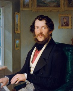 Portrét gentlemana před klavírem od Friedrich Johann Gottlieb Lieder