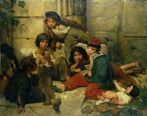 Děti z pařížských ulic, 1852 od Friedrich Karl Hausmann