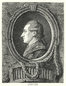 Johann Wolfgang von Goethe , německý básník, prozaik a dramatik (rytina) od Friedrich Kirschner