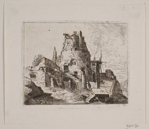 Zřícenina s věží od Friedrich Münter
