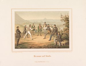 Mensur na Stofs. Obrázky z německého studentského života, 1865. od Friedrich Wilhelm Geiling