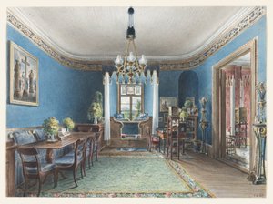 Modrý pokoj, zámek Fischbach od Friedrich Wilhelm Klose