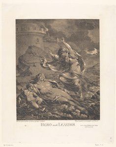 Hrdina v Leanderu Hero und Leander (název na objektu) od Friedrich Wilhelm Reuter