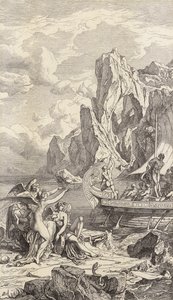 Odysseus a Sirény (rytina)