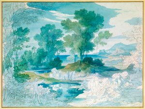 Odysseus a Nausicaa (akvarel)