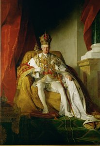 Císař František I. v korunovačním rouchu rakouského císařství ... od Friedrich von Amerling