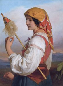 Německy: italská žena (Chiaruccia) s řemenem od Friedrich von Amerling