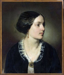 Portrét hraběnky Katarzyny Potocké (1825-1907), rozené Branické - Friedrich Ritter von Amerling (1803-1887). Olej na plátně od Friedrich von Amerling