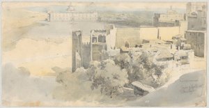 Toledo s výhledem na Alcazar od Fritz (Friedrich) Bamberger