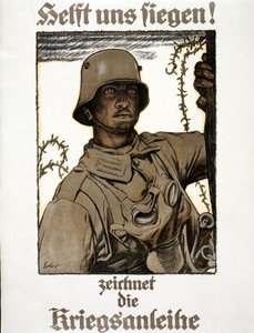 Pomozte nám vyhrát! Předplatí válečný svazek, hospoda. Mnichov, 1917
