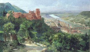 Pohled na Heidelberg, kolem roku 1910 od Fritz Genutat