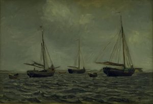 Lodě v Anchor od Fritz Syberg