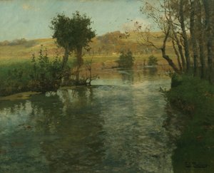 Francouzská říční krajina, kolem roku 1895 (malba)
