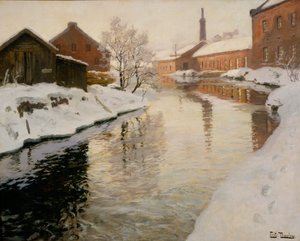 Řeka Lysaker od Fritz Thaulow