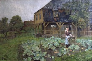 Panský dům na Grunerlokka (olej na plátně) od Fritz Thaulow