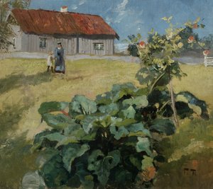 Žena a dítě, kolem roku 1892 od Fritz Thaulow