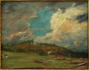 Studie krajiny (krajina s mraky) od Fritz von Uhde