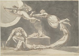 Zaklínací scéna s čarodějnicí u oltáře, 1779. od Füssli