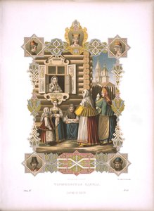Kostýmy Torzhok Ze série Oděvy ruského státu, před rokem 1853