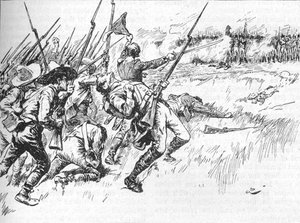 Divize pod velením Alvarada překračovala Nízká zem, 1902 od GB