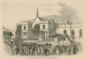 Palace Yard, místnosti železničního výboru před Westminster Hall od G.F. Sargent