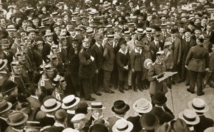 Čtení císařovo vyhlášení války, Berlín, Německo, 4. srpna 1914 od GPA