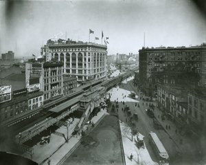 Broadway, severně od 32nd Street, New York City od G.P. Hall und Sohn