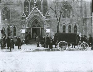 Pohřeb paní Gilbertové, Bloomingdale Reformed Dutch Church, New York City od G.P. Hall und Sohn