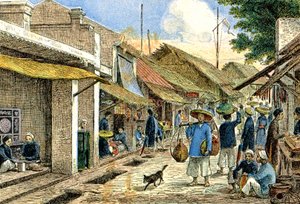 Řemeslníci ve vesnici Annamite, kolem roku 1900 (ilustrace)