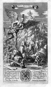 The Arrival of the Grim Reaper, ilustrace z knihy 1, část 4, kapitola 24 knihy „Principy filozofie“ od Anthonyho Le Granda, vyryl Johannes Kip (1652/3-1722)