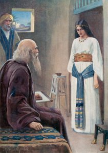 "Hle, dával jsi nám pozor se vší tou péčí," 2 Kings IV 13 (barva litho)