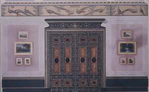 Návrh interiéru budovy Grosvenor Crescent č. 1, Londýn od G. Hutchinson