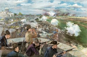 Bitva před Caloocanem, 10. února 1899 – Pohled z čínského kostela od G. W. Peters
