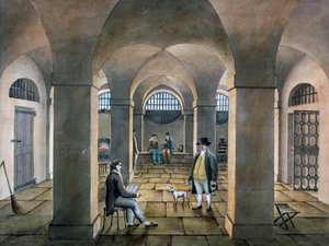 Vnitřní pohled na věznici Horsemonger Lane, Union Road, Southwark, Londýn, c1826 od G Yates