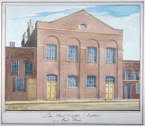 Lion Street Baptist Chapel, mimo New Kent Road, Southwark, Londýn, 1826