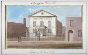 Pohled na kapli v Penton Street, Southwark, Londýn, 1825 od G Yates