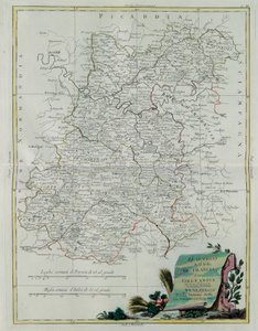 Governances of Ile de France a Orleans, rytina G. Zuliani převzatá z Toma I. z Nejnovějšího atlasu vydaného v Benátkách v roce 1776 Antoniem Zattou, Soukromá sbírka od G. Zuliani
