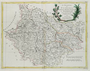 Falce Posnania, Gniesno, Brzesc, Kalisz a Inovroclav, ryté G. Zuliani, převzato ze svazku III "Nejnovějšího atlasu" vydaného v Benátkách v roce 1781 Antoniem Zattou, Soukromá sbírka od G. Zuliani