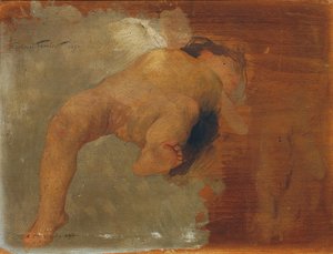 Ležící Putto od Gabriel Ferrier
