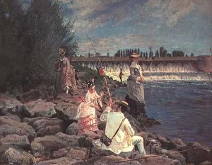 Rybaření na Seině od Gabriel Guay