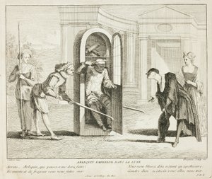 Talíř z knihy Livre de Scènes Comiques od Gabriel Huquier