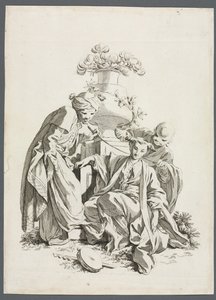 The Senses: Touch after Boucher. od Gabriel Huquier
