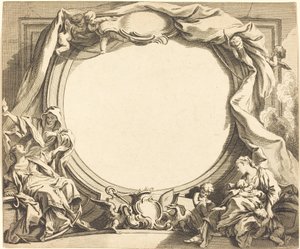 Víra a charita od Gabriel Huquier after François Boucher