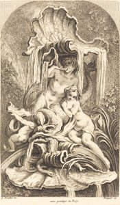 Triton a nymfa od Gabriel Huquier after François Boucher