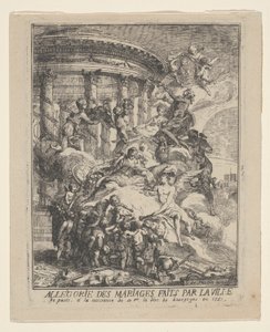 Alegorie sňatků ze strany města Paříže při narození vévody z Burgundska od Gabriel Jacques de Saint Aubin
